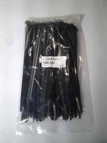 Cable Ties 200mm x 4.8mm Black