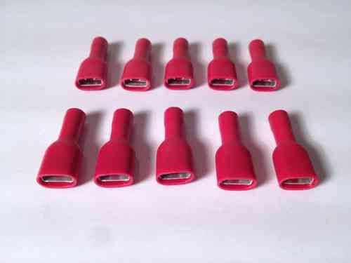 Red Spade Terminals 6.3mm